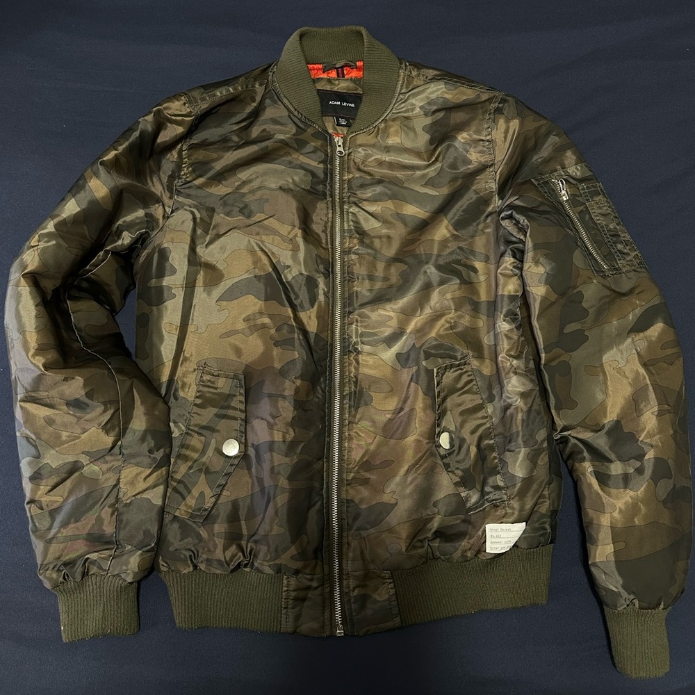 Adam Levine Collection Men’s Camo Bomber Jacket - Size Small